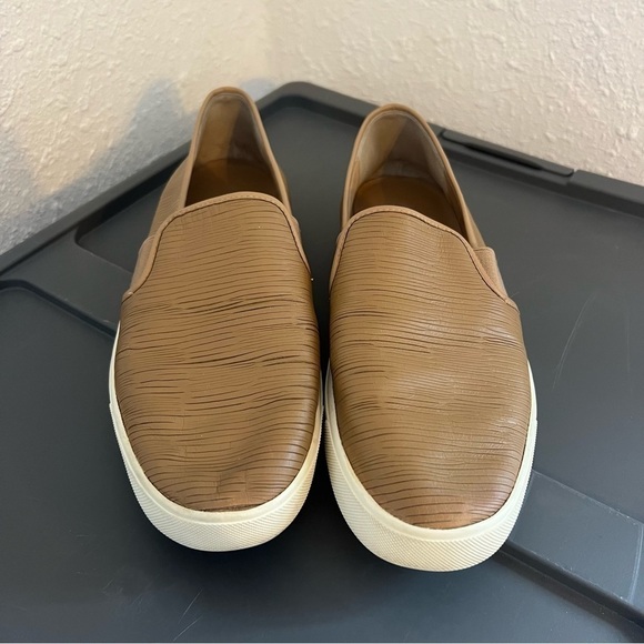 Vince Etched Leather Slip-on Sneakers 9 - Picture 3 of 8